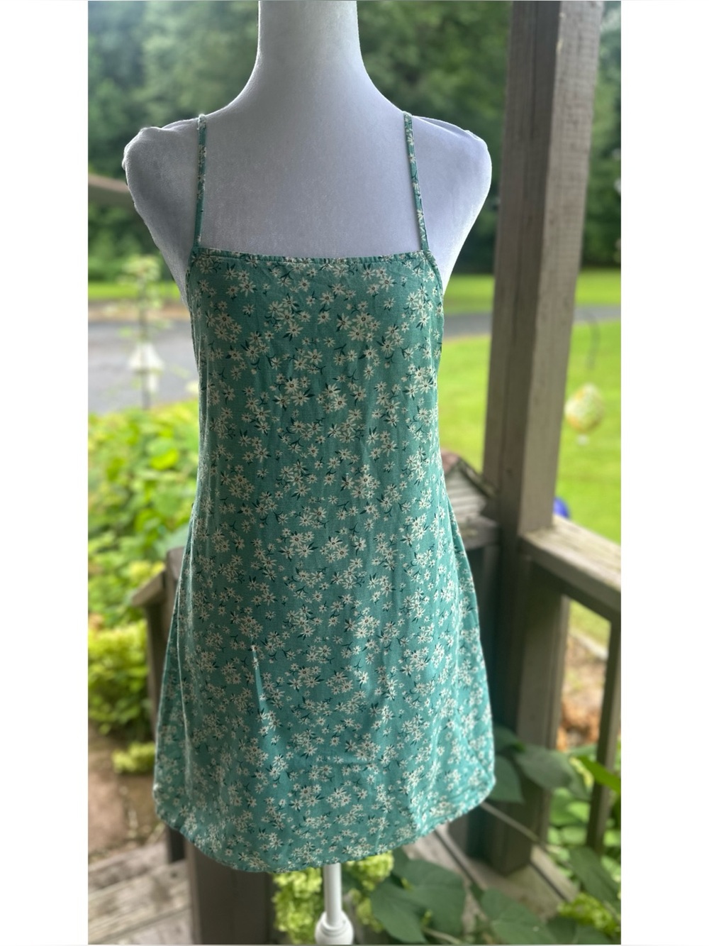 American Eagle Outfitters Teal Floral Dress